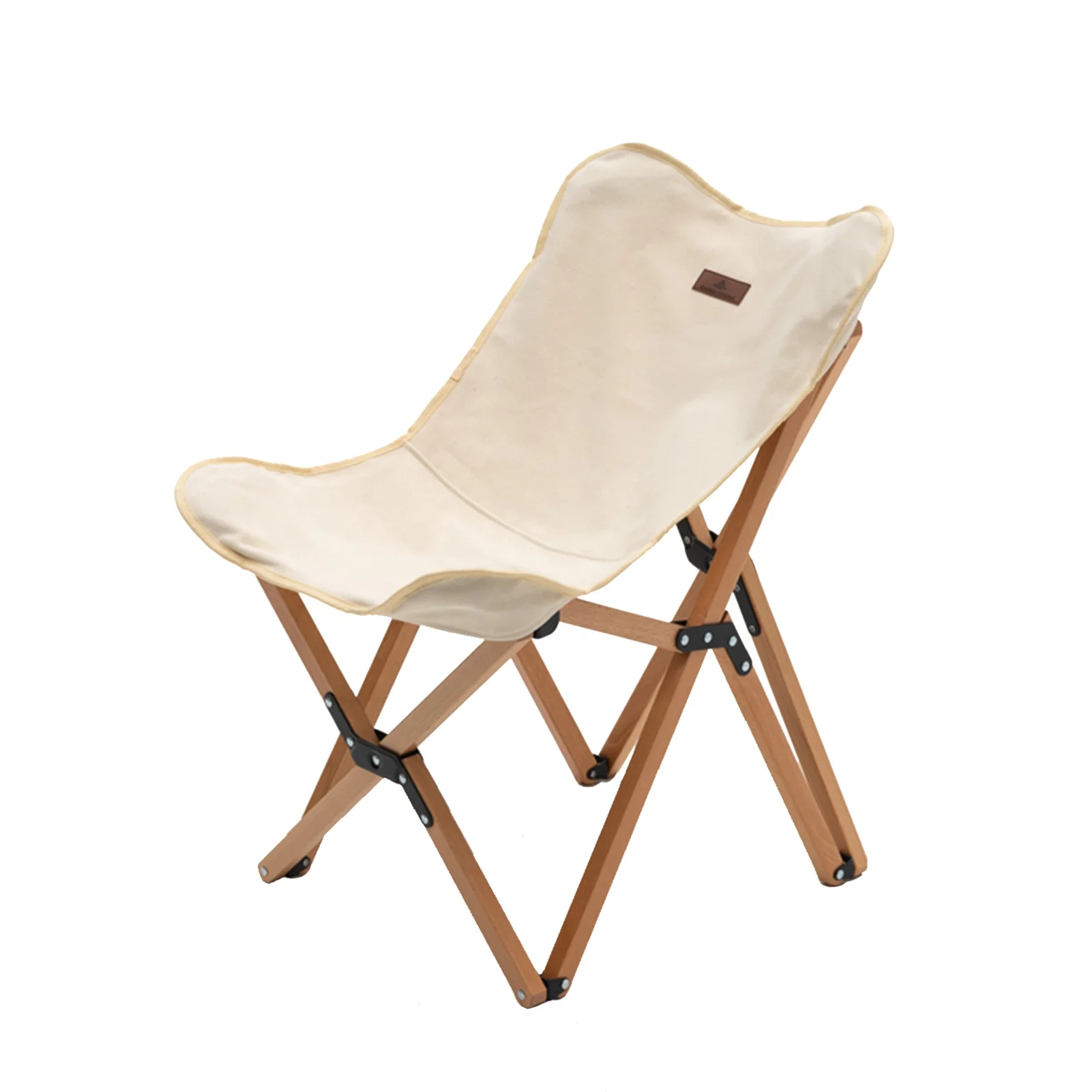 Changzu Outdoor Camping Wooden Chair Wooden Folding Relax Fishing Folding Beach Chair