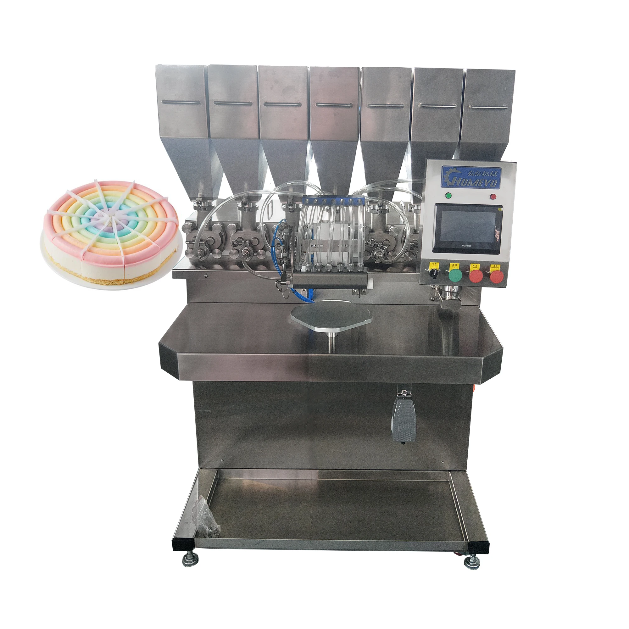 Rainbow Mousse Cake Mold Filling Machine Pastry Machine Factory Mousse Cake Depositor