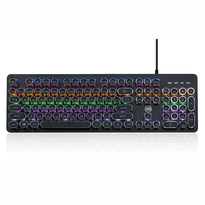 
Hot Sale Punk keycap RGB mechanical game keyboard desktop gaming keyboard mechanical 