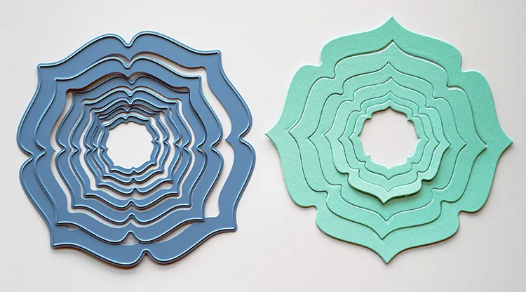 Metal Novelty Crafts Christmas Decoration Custom Diy Cards Template Metal Cutting Dies Sets With Paper