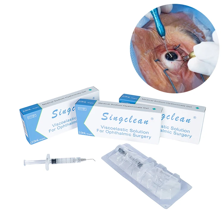 CE HA viscoelastic solution for ophthalmic surgery contact lens