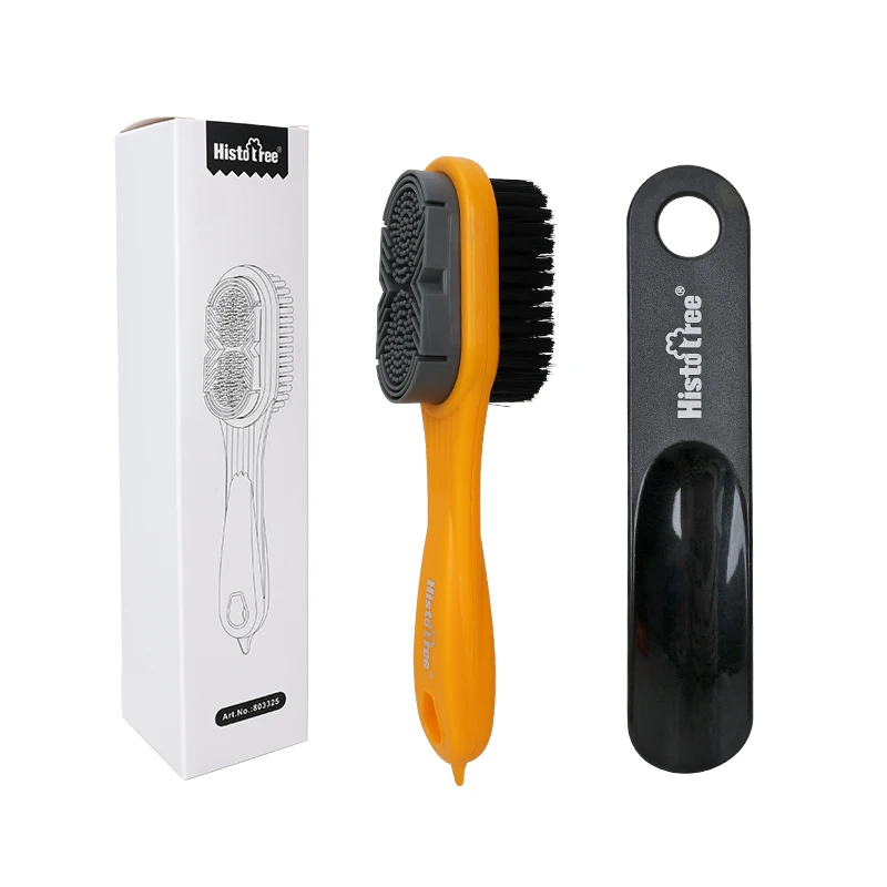 Double-sided suede brush sneakers cleaning long handle rubber dual-purpose leather shoes suede care shoe brush