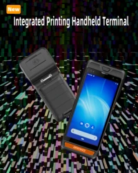 R860 Android Handheld Terminal Barcode Scanner with Thermal Printer 5.5 inch Handheld PDA integrated high-speed thermal printer