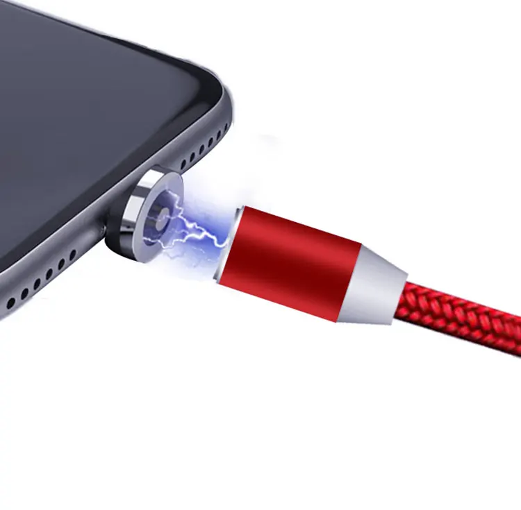  Магнитный USB-кабель 3 в 1 со светодиодной подсветкой нейлоновый Плетеный для быстрой зарядки и передачи данных универсальное магнитное зарядное устройство