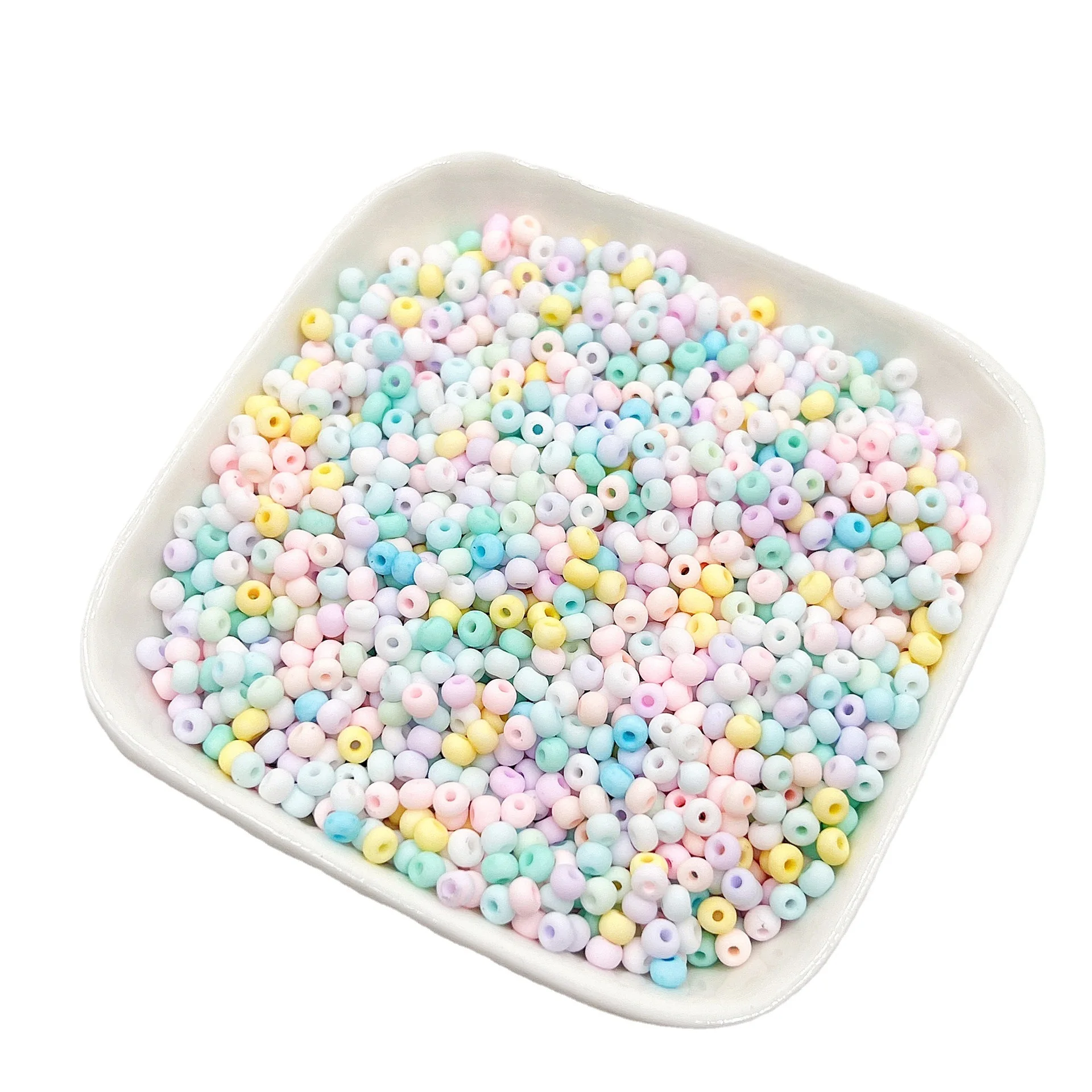 High quality frosted glass beads beaded accessories bracelet necklace loose beads