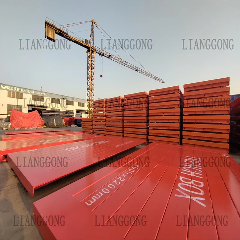 Lianggong Manufacture Alloy Trench Shoring System Steel Manhole Box Trench Box for Excavation Construction