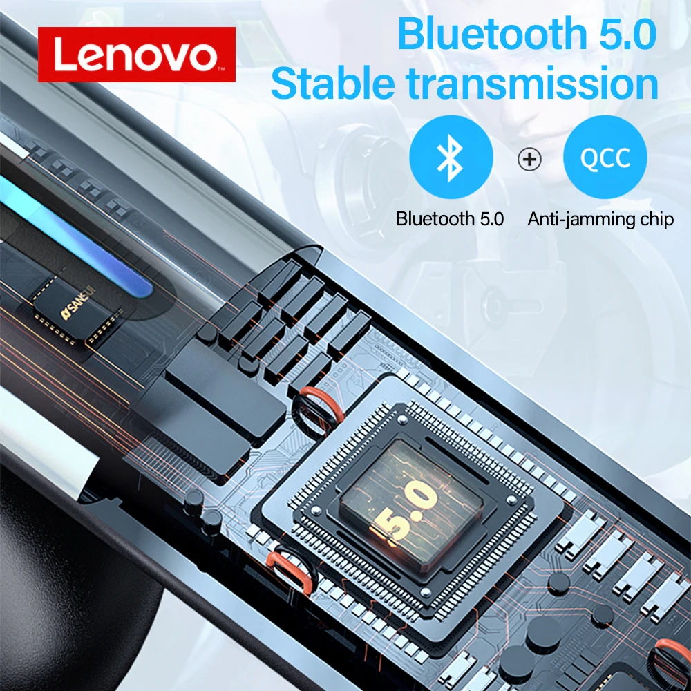 Wholesale Lenovo original XG02 bt5.0 tws wireless type-c hand free high quality blue tooth earbuds earphones