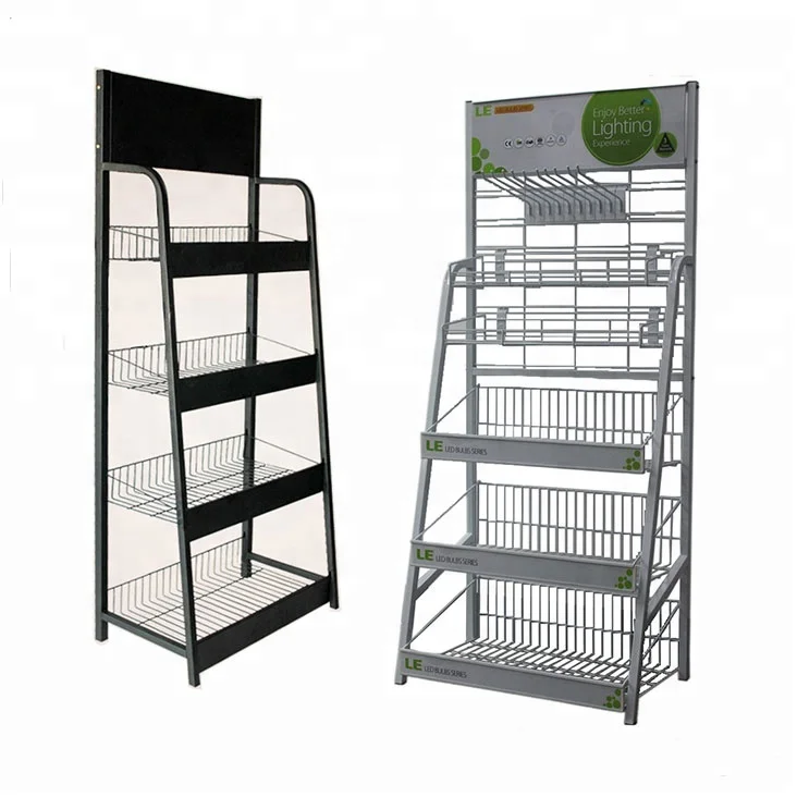 grocery store metal wire shelving tool storage display rack