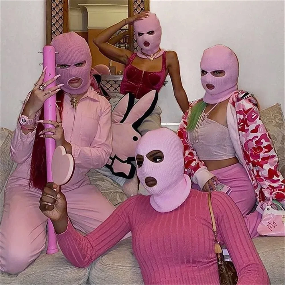 Hot style 3-Hole Knitted Full Face Cover Ski Mask for Outdoor Sports