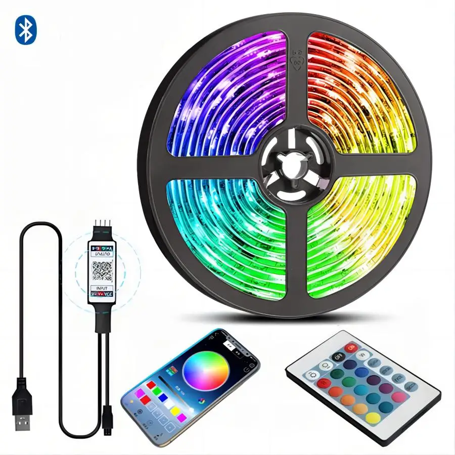 5 В USB гибкий набор светодиодных лент 5050 Smd RGB смарт-светодиодная лента для дома