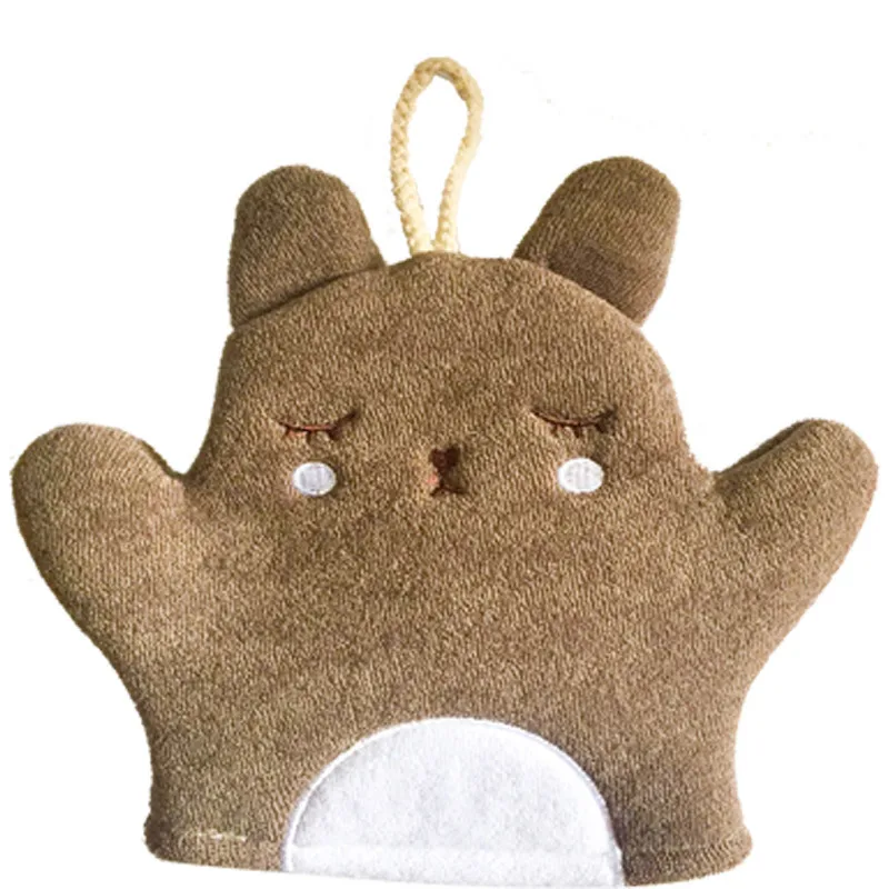 Cute Cartoon Animal Bathing Gloves Double-sided Towel Household Rubbing Plaster Bath Gloves Exfoliating Baby Bath Sponge