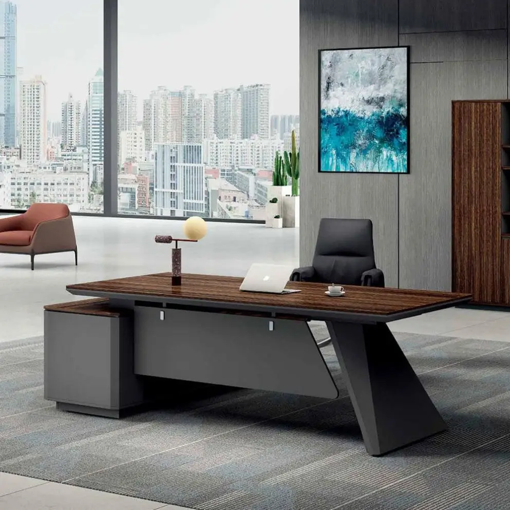 Environment Eargonomic Automatic Working Table For Home Office With Shelf