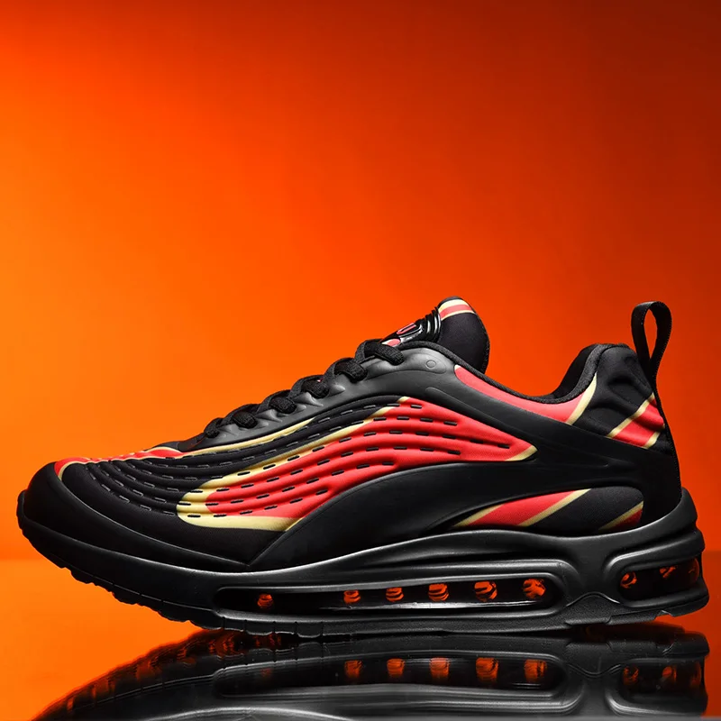 ODM OEM wholesale plus size elastic cloth upper air cushion sneakers for men sports shoes for men tennis shoes