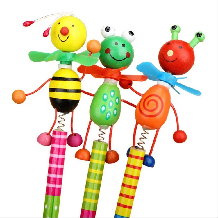 Promotional Wooden Pencils Wholesale Cute Swing Sign Pencils Different Theme Back To School Stationery Supplies Kids Gift