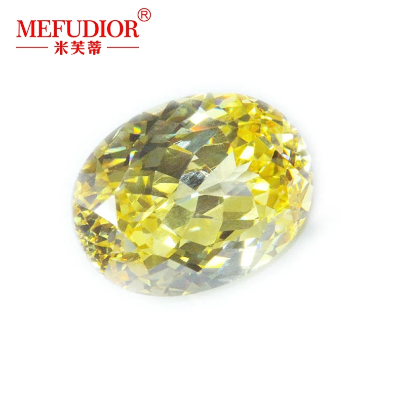 Synthetic Colored CZ Oval Machine Cut Cubic Zirconia Stones