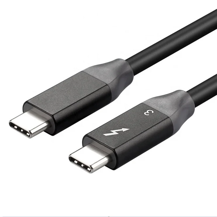 ULT-unite High Quality 0.3m to 2m Thunderbolt3 Cable Compatible USB 4 PD 100W 40Gbps Data Transfer Thunderbolt 3 Cable