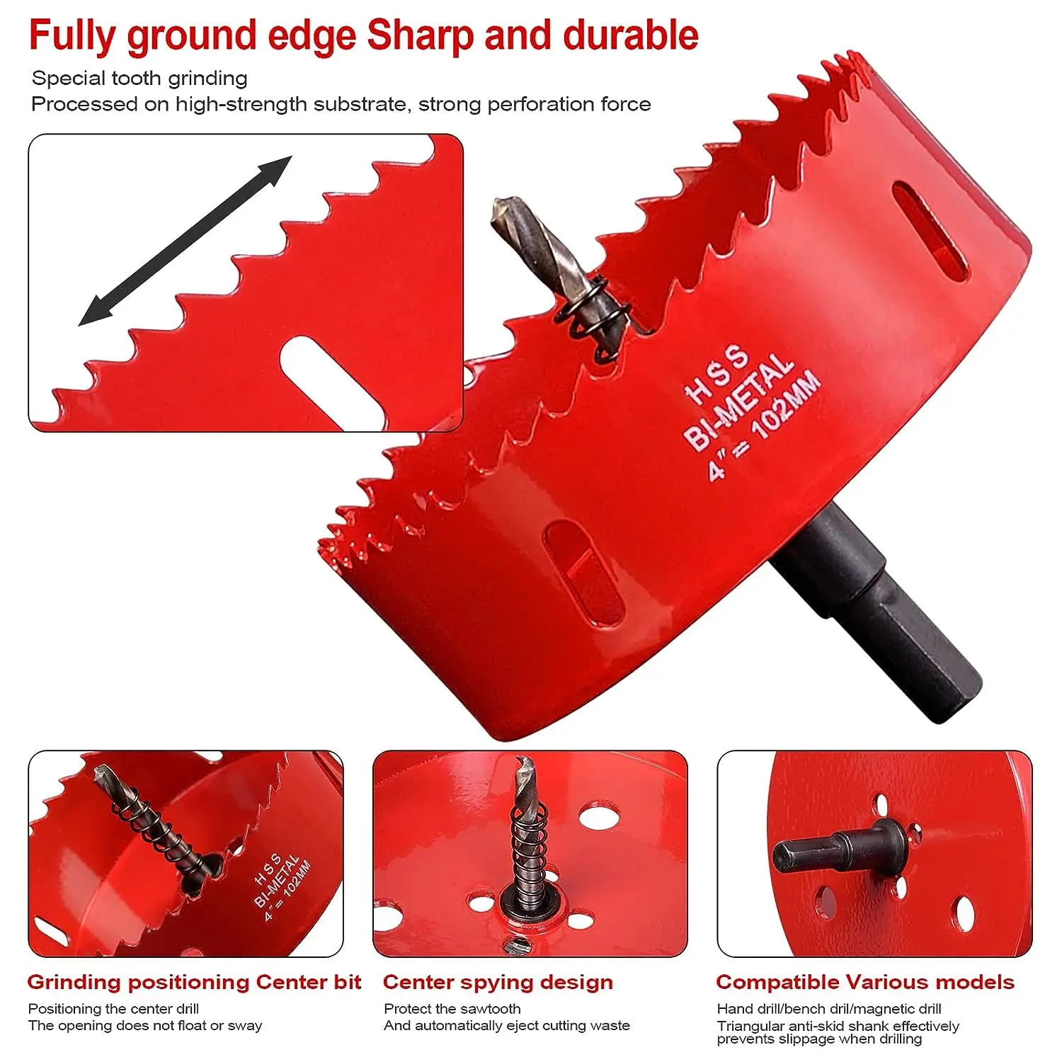 Bi Metal Hole Saw HSS Teeth Removeable Shank Bi Metal Hole Saw For Metal Wood PVC