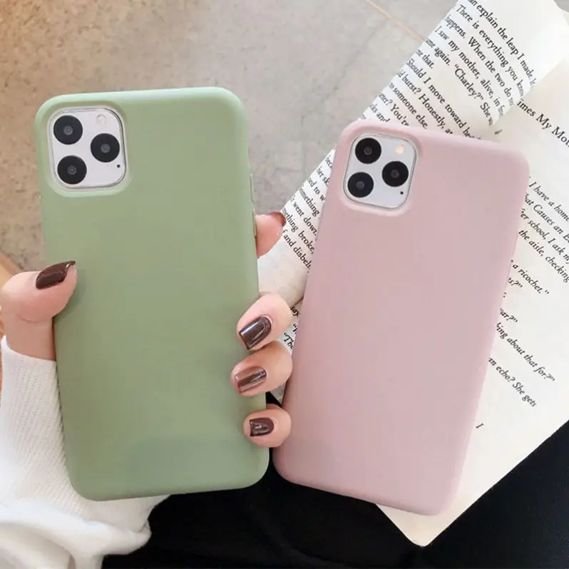  Китайский поставщик матовый мягкий резиновый чехол для iPhone 12 6/7/8 Plus тонкий телефона из ТПУ X/XS XR 11 Pro