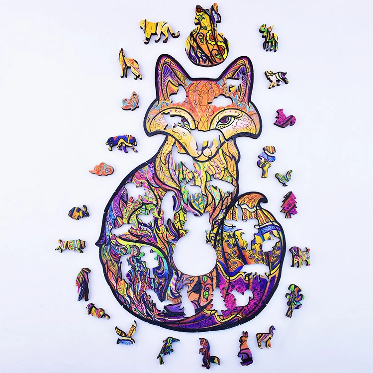 A4 Size Hot Sale New Mermaid Design Unique Shaped Wooden Animal Jigsaw Puzzle for Kids Girls