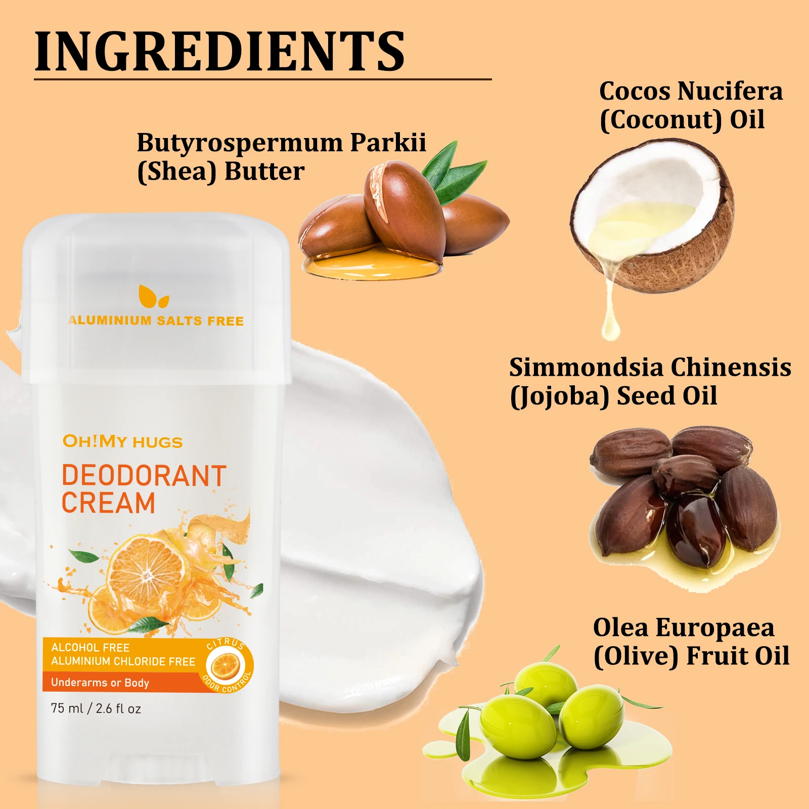Private Label Natural Deodorant Cream Deodorant For Women Daily Use Keep Fresh Body Underarm Odor Perfumes And Deodorants