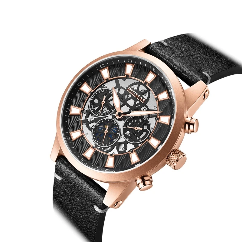 Montre Homme Luxury Military Leather Mechanical Watches Auto Date Waterproof Automatic Watch For Men