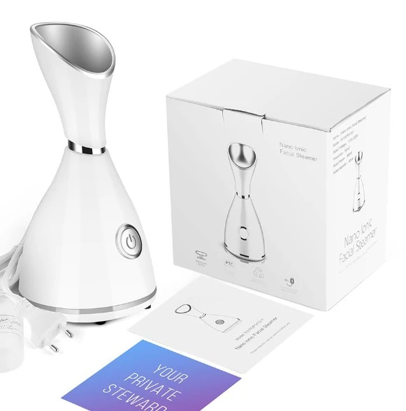 Dropshipping Nano Ionic Face Steamer Warm Mist Cleaner Spa Steamers for