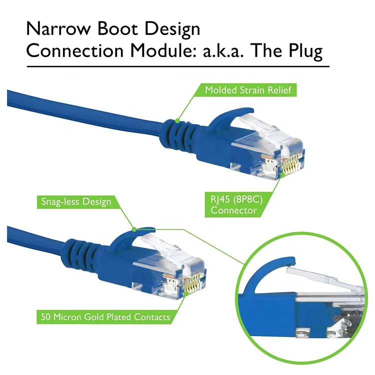 UTP STP Industrial Cat5 Cat5e Cat6 Cat7 Flat RJ45 Patch Cord Network Lan Ethernet Extension Cable