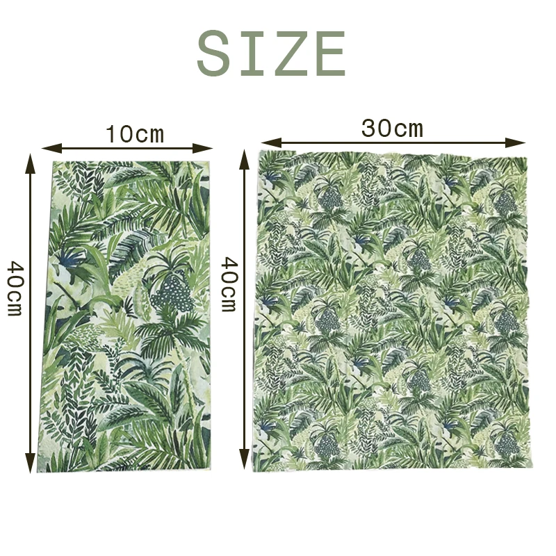 Environmental friendly Tropical Palm Leaf Napkins Hawaiian Luau Aloha Paper Napkin Green Leaf Napkins for Holiday Tropical Theme
