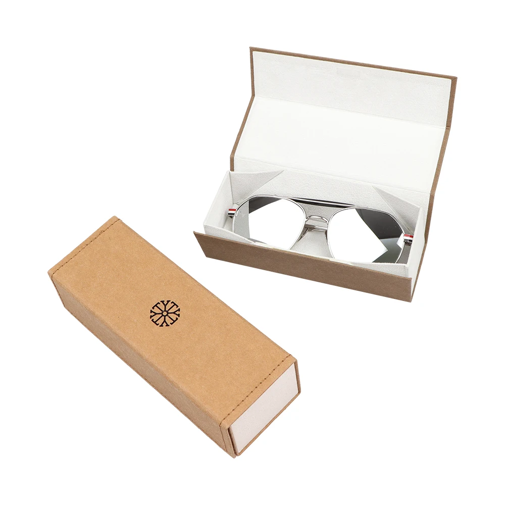Foldable Glasses Case Luxury Recycled Sunglasses Case High Quality Sunglasses With Logo Triangle Eyewear Case