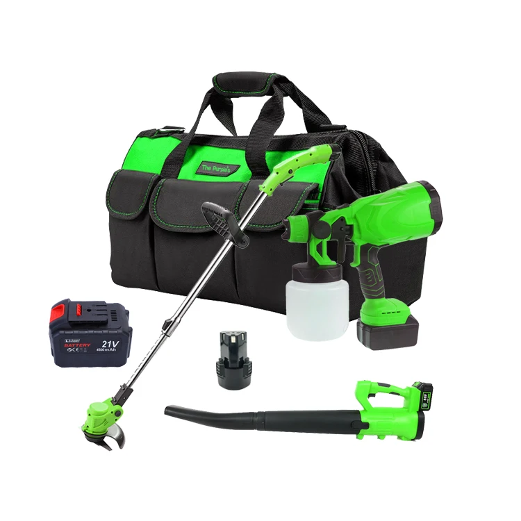 Professional Manufacturer Portable Garden Tools Set 10 Pieces Lithium Wireless Electric Garden Power Tool Sets for Wholesales