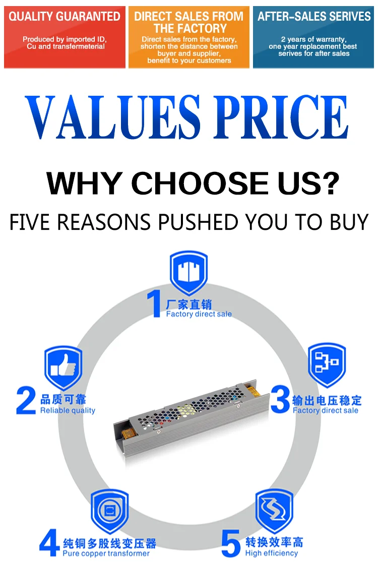 60W 100W 200W 300W 400W DC 12V 24V AC220-240V Intelligent Led Driver Switching Power Supply For Flexible Led Strip Light