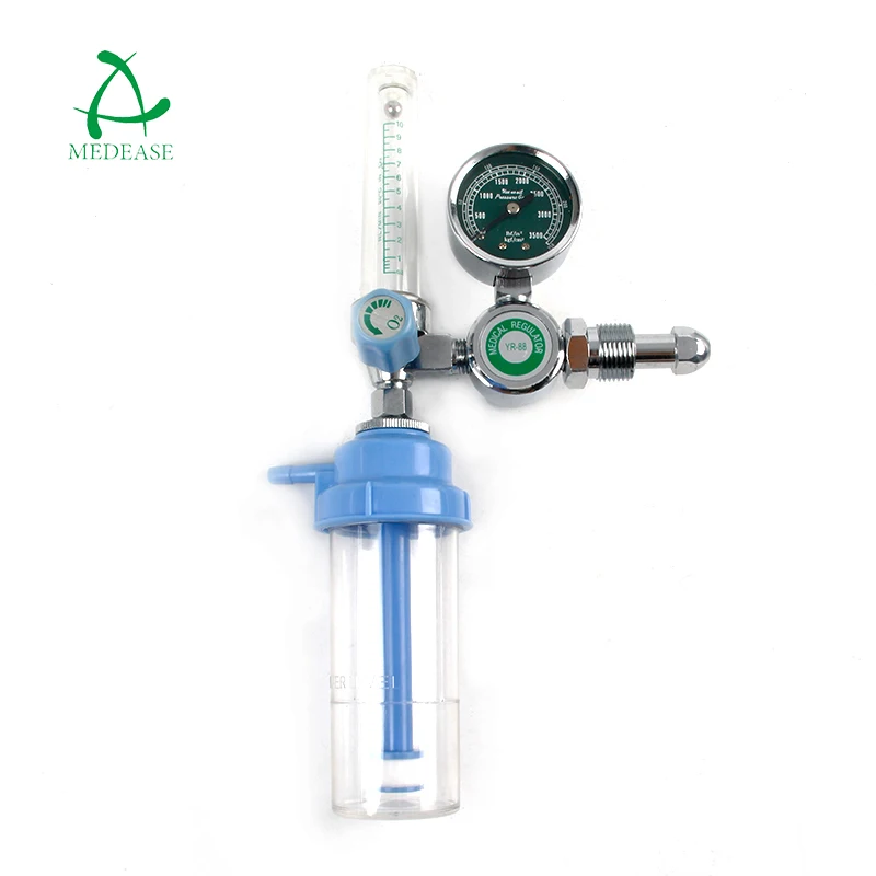 Oxygen Cylinder Regulator With Float Flow Meter Oxygen Regulator With Humidifier