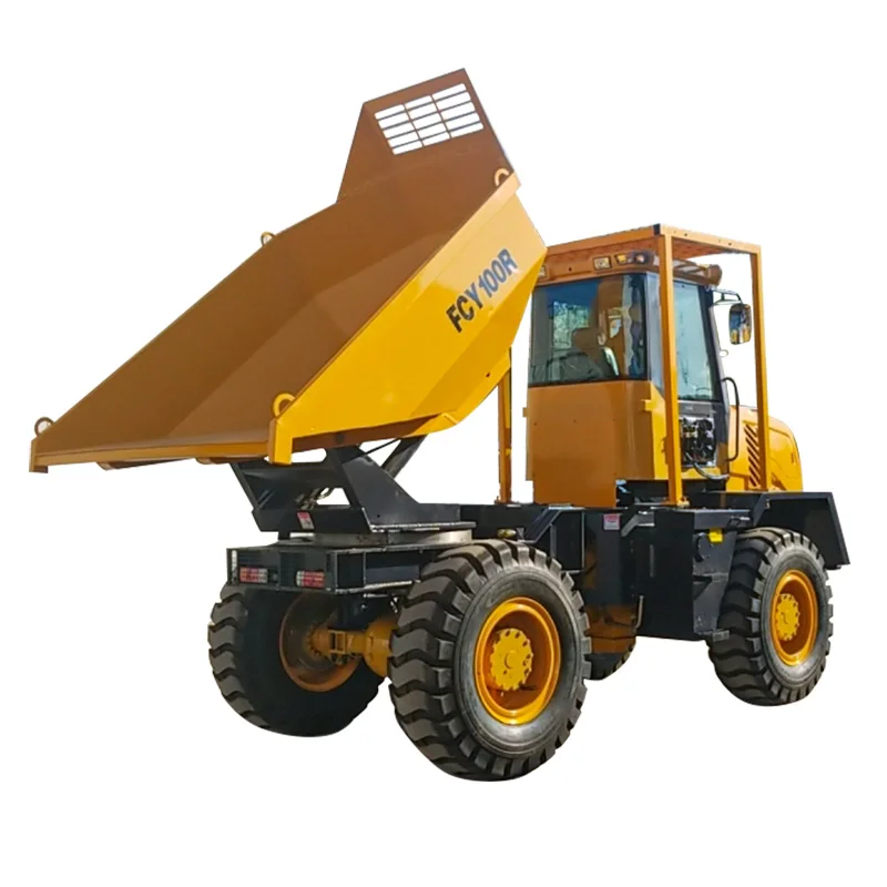Site dumper  FCY100R 4x4 10 ton Tipper articulated mining dump truck swing 180 degree big bucket capacity mine mineral
