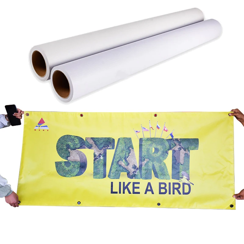 Pvc Flex Banner/vinyl Banner/ Advertising Display Banner Material 240/260/320gsm(8oz/9oz/10oz)/3.2x50m By Roll For Printer