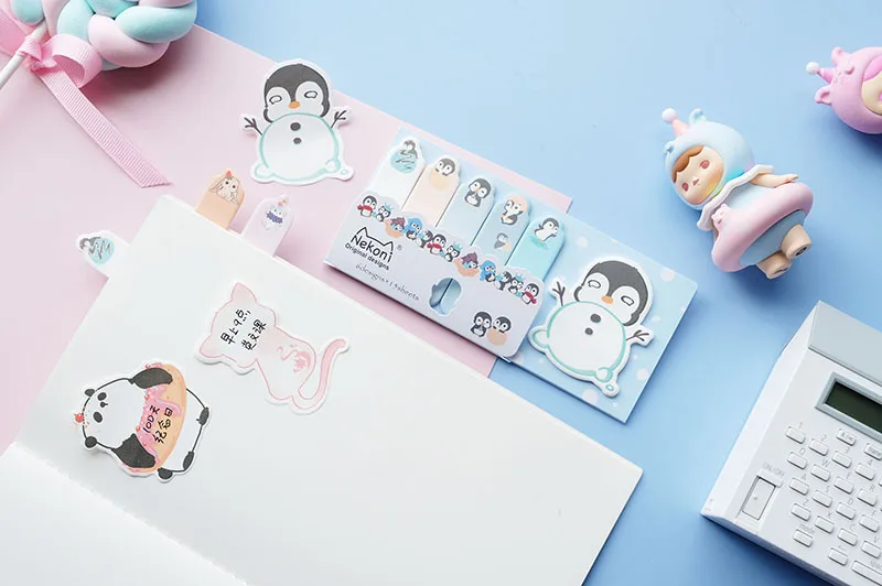 Nekoni Hot Sale Sticky Notes Pad Memo Pad Animal Self-Stick Note Pads Paper Index Bookmark Cute Kawaii Memo Note