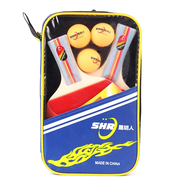 
Cheap OEM Custom Printing With Logo 5 Layer Pure Wood Paddle Ping Robot Set Bats Table Tennis Racket 