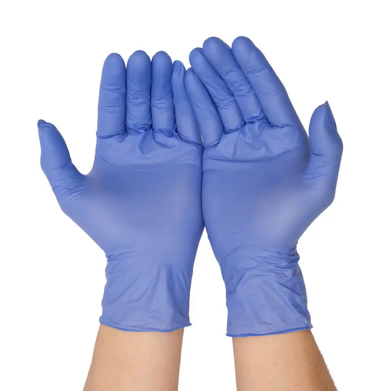 factory stock Blue Black clear Cheap Custom Nitrile PVC Gloves Powder Free Examination Disposable Clean Latex Vinyl Nail Gloves