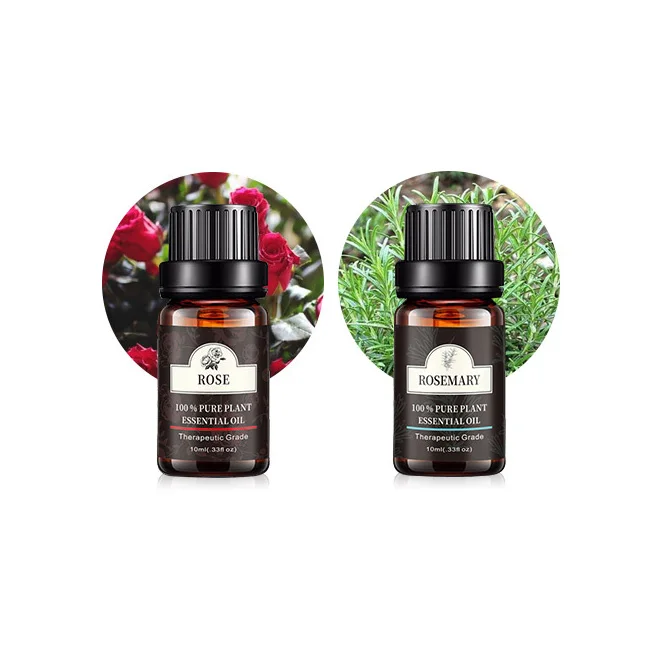 Custom Wholesale 10ML Plant Extract 100% Pure Rose Rosemary Essential Oil for Amora Diffuser