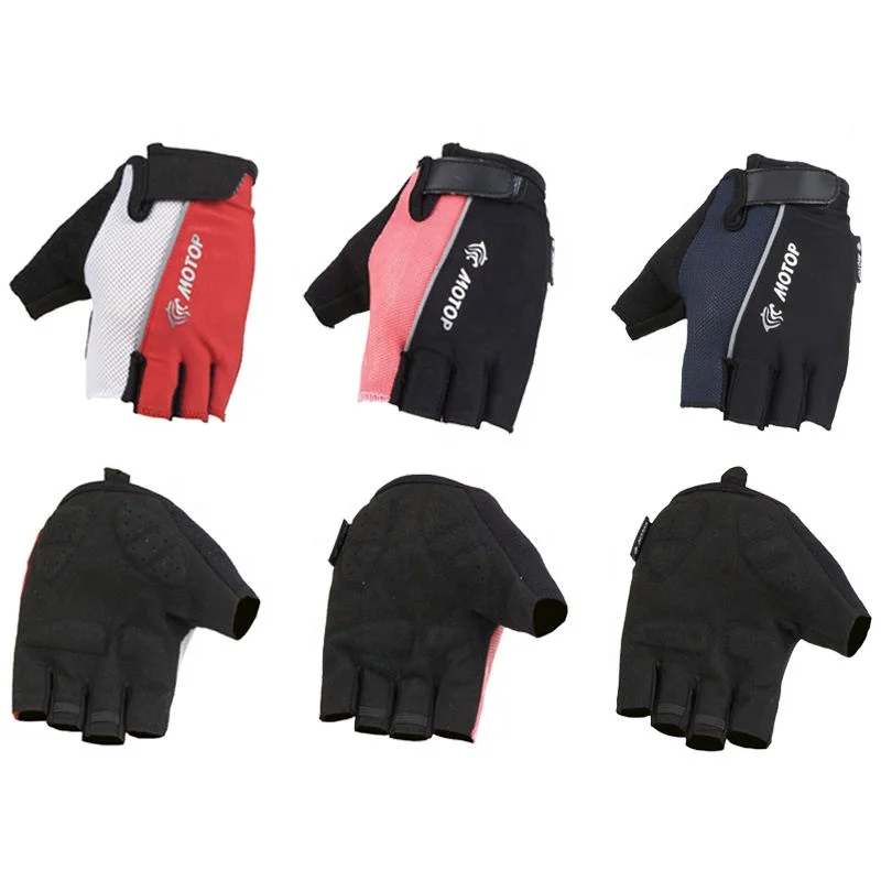 Hot selling design Sports cycle gloves half fingerless  with SBR padding