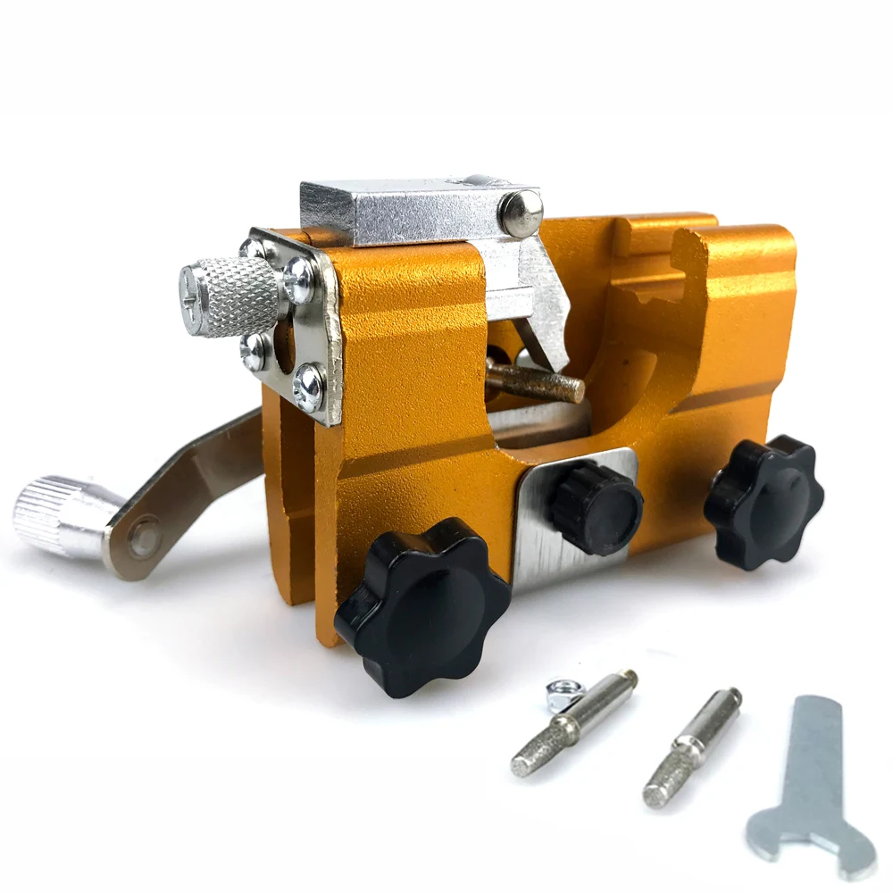 Portable Household Tool With Guide Bracket Hand Chain Grinder Chain Clip Hand Chain Grinder Woodworking tool