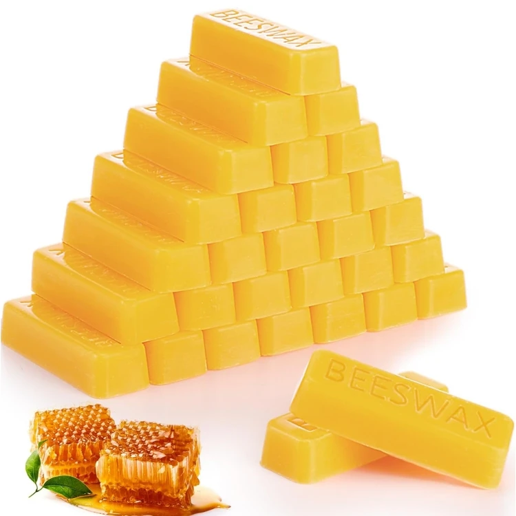 Yellow Beeswax Block Pure beeswax Cosmetic Grade Natural Beeswax for Moisturizer Lotions Creams Lip Balms Soaps Candle Making