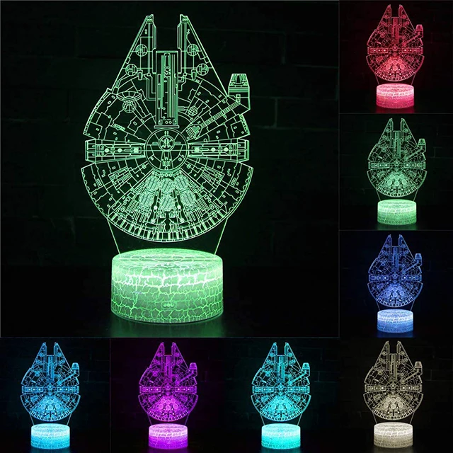 Multi Colors Changing Swith Remote Control 3d Anime Light