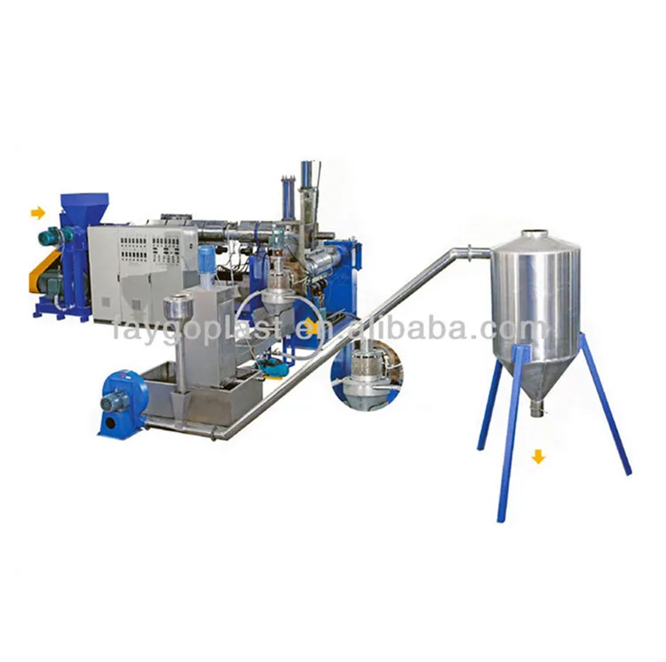 FAYGO UNION Customized single screw extruder water cooling compound granules pelletizing line