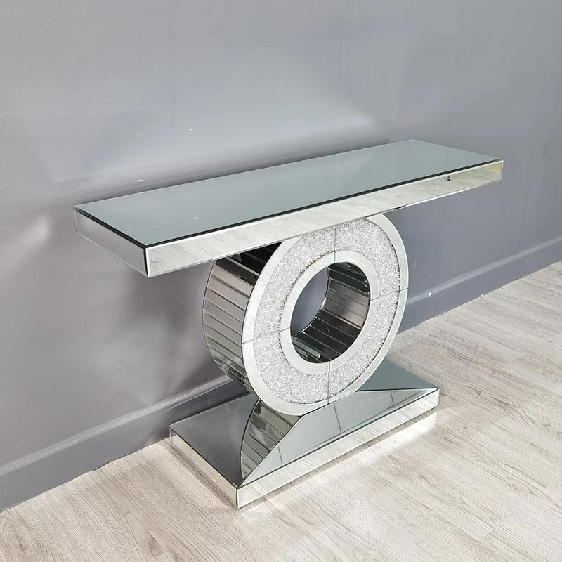 Modern Silver Living Room Mirror Console Console Table Hotel .restaurant .banquet.home
