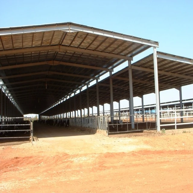 Steel Structure Cow Shed Structural Steel H Beam for Sheds Prefabricated Warehouse Cow Sheep Pig