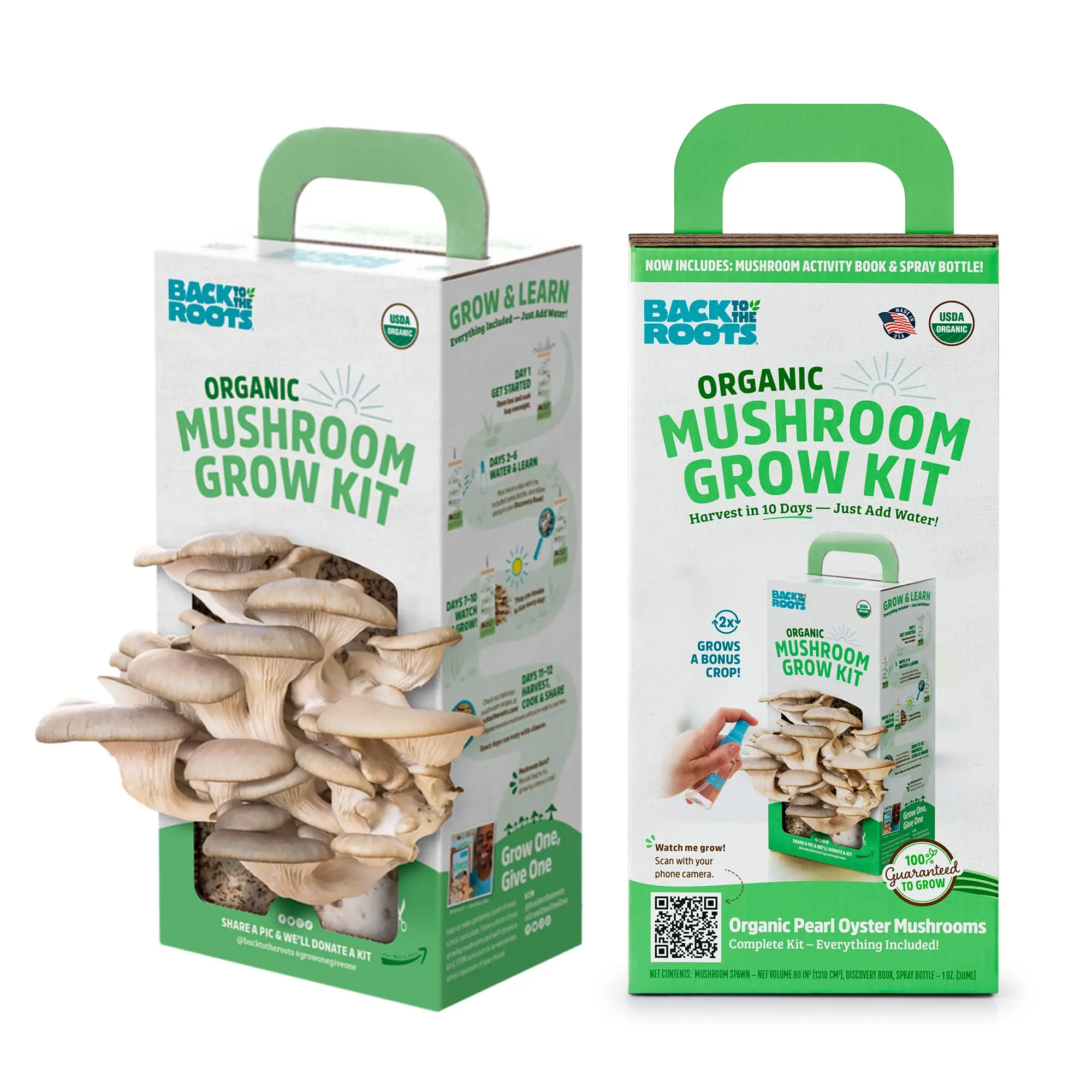 Back to Roots Organic Oyster Mushroom Grow Kit Fresh Plant Grower Kit Plant Growing Kit