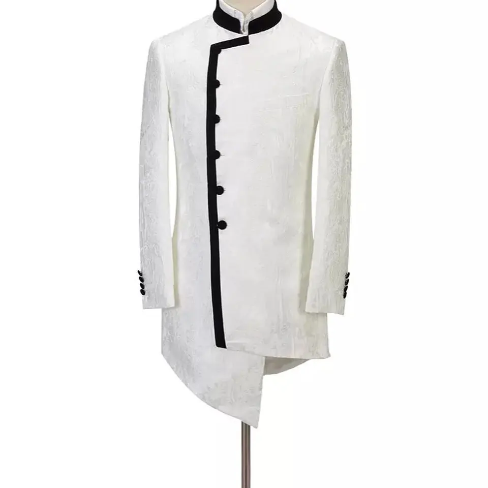 Bespoke Tailor Made Men Elegant Luxury Indian Designer Groom Wear Indowestern Sherwani Prince Suit