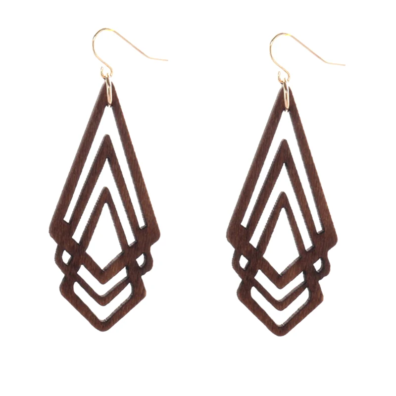 Korean Handmade Wooden Veneer Weave Bamboo Hoop Earrings Korean Rattan Earrings For Women Birthday Party Gift//