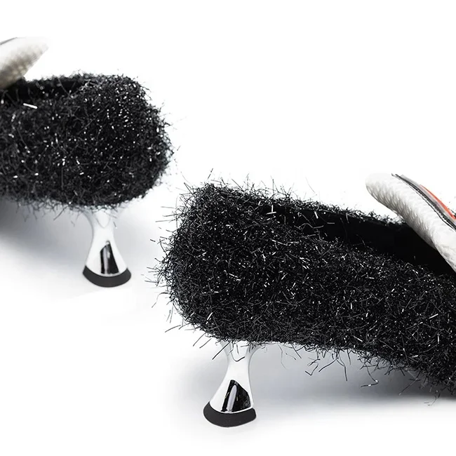 Pumps Black Kitten Heels Custom Fur Pump Women Shoes With Thin Heel