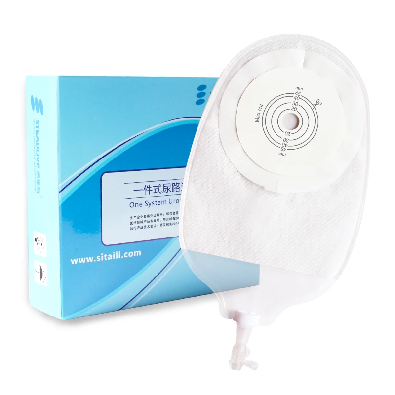 Steadlive Disposable Medical Supplies Urostomy Bags One Piece With Non-woven Border